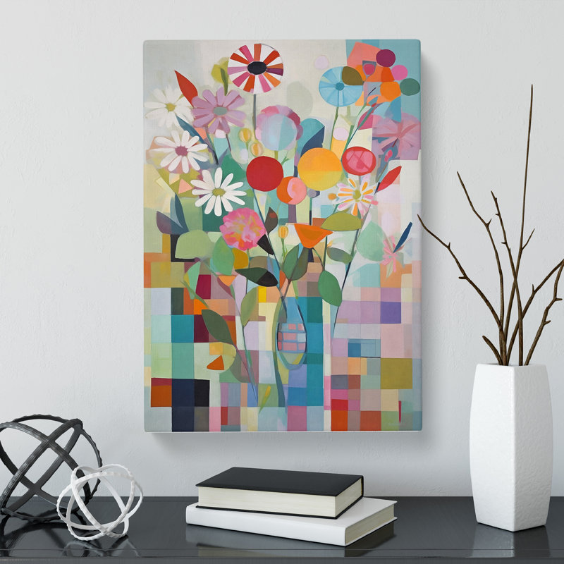Modern Flowers Orphism Vol.4 - Wrapped Canvas, 60cm H x 40cm W x 3cm D