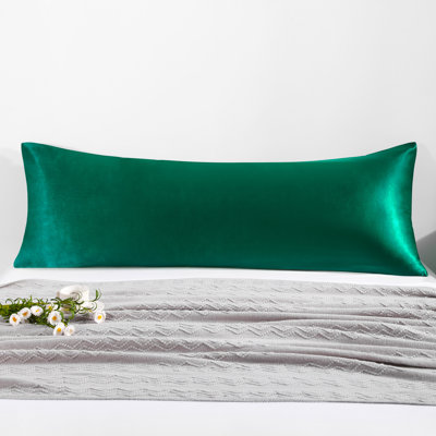 1 taie d'oreiller pour le corps, taies d'oreiller luxueuses en satin avec fermeture à enveloppe - NTBAY