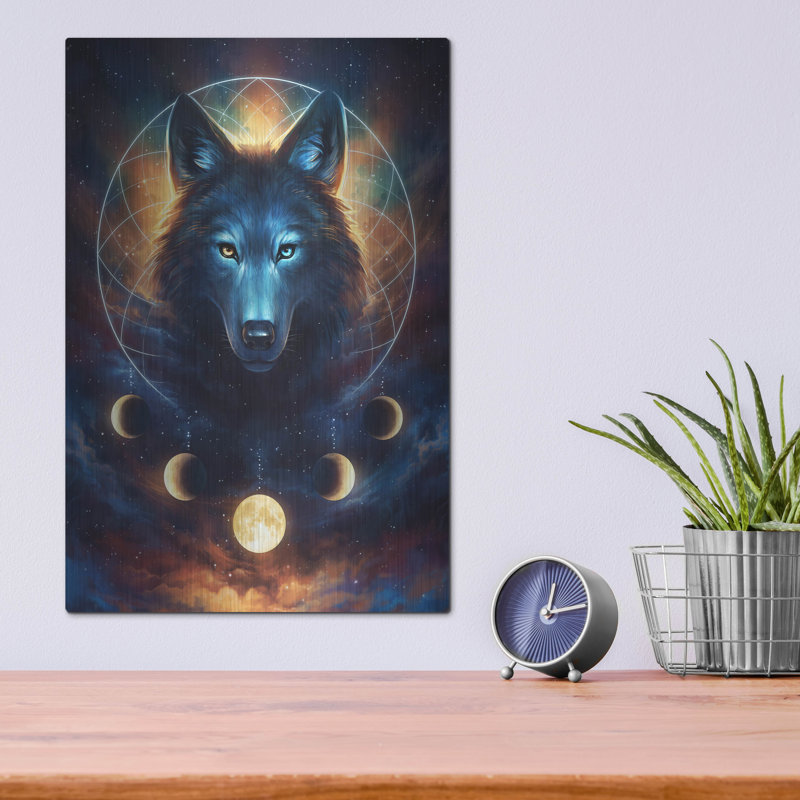 «Dream Catcher Wolf» par JoJoes Art, H 16 po x l 12 po