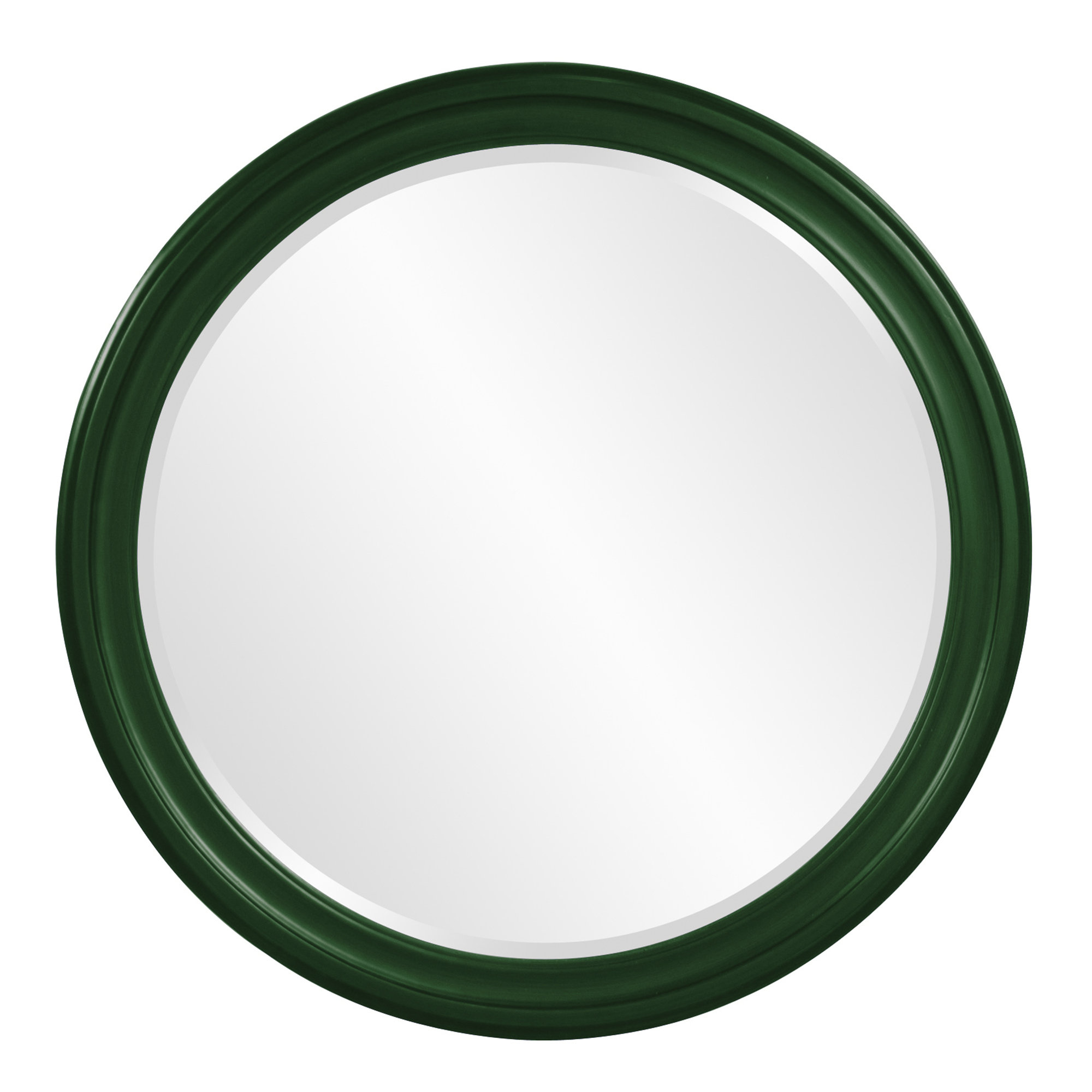 Talvi Wood Round Wall Mirror, Hunter Green