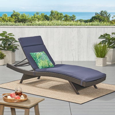 Billur Reclining Single Chaise with Cushions by Wade Logan