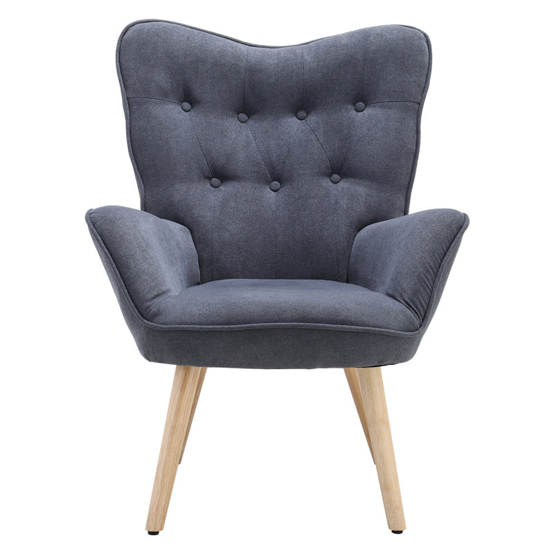 Adelyn Upholstered Armchair, Dark Grey