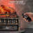 Hober Infrared Electric Fireplace Logs, 23" Remote Control, Realistic Lemonwood Ember Bed, Thermostat, Timer, 1500W-337841111
