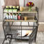 Grande cage en fer pour animaux de compagnie - avec roulettes et pratique, beige / noir, 49,89 po H, 23,58 l, 35,9 po avec roues-192914297-192914296