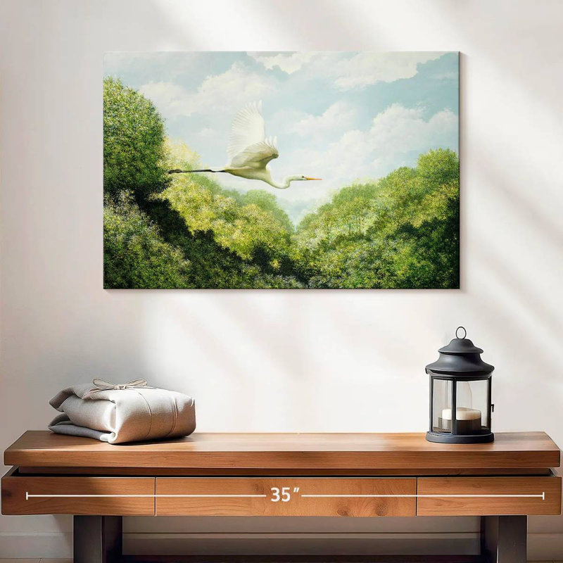 Brampt Flying Egret, 16" H x 24" W