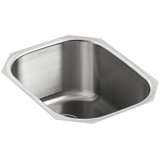 Undertone 15-1/2" L x 19-5/8" W x 9-1/2" Under-Mount Round Single-Bowl Kitchen Sink