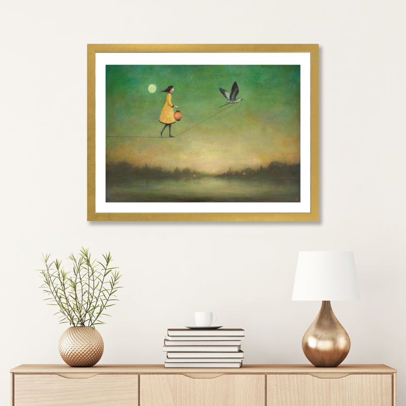 « blue moon expedition » par duy huynh-print, H 24 po x l 32 po x P 1 po, Papier encadré doré