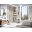 Robinet de douche avec support de rangement Ensemble de décoration de pomme de douche à pluie de 8 pouces avec pomme de douche à jet simple Ensemble complet de nickel brossé