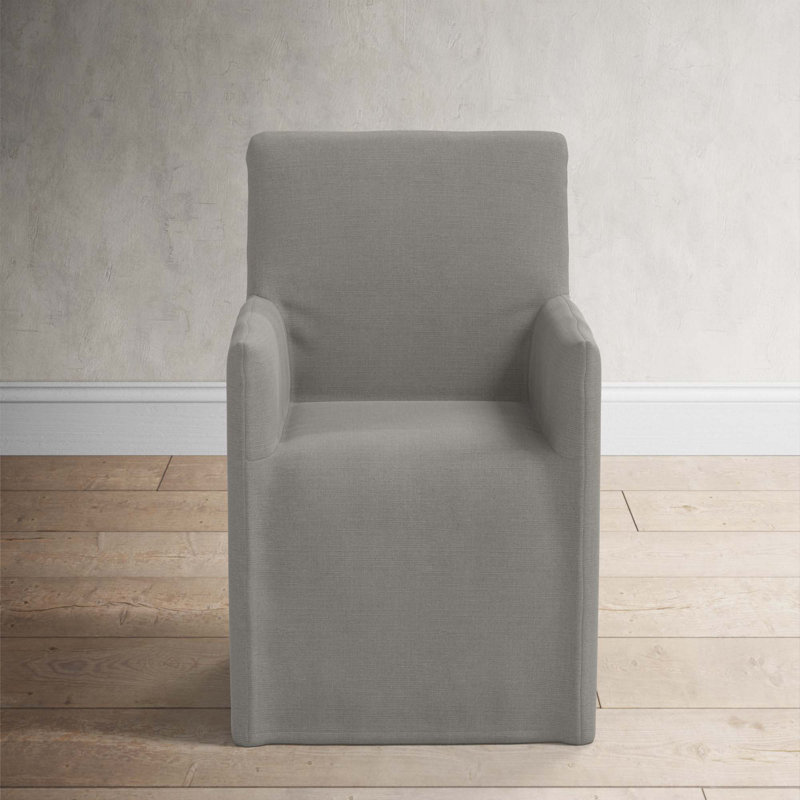 Ivanka 20'' H Upholstered Armchair, Classic Grey Linen