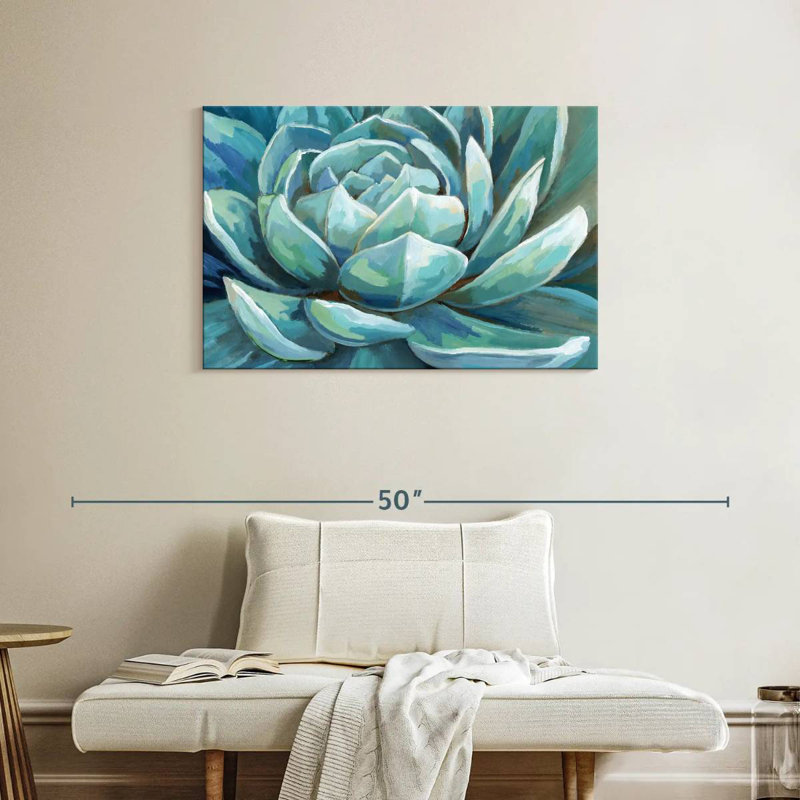 Harnek Cerulean Succulent, 24" H x 36" W