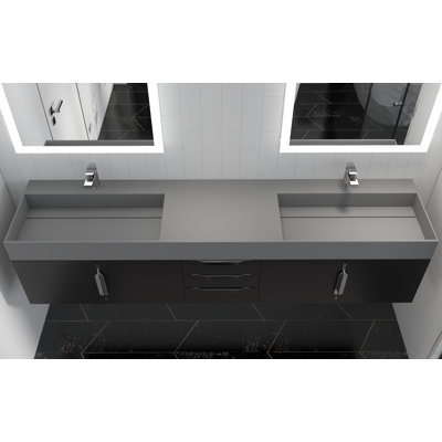 84" Amazon Double Bathroom Vanity with Top