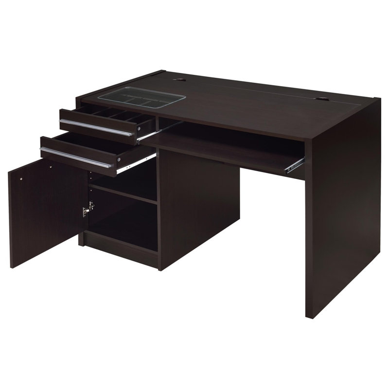 Cappuccino 2-Drawer Computer Desk, 30.75" H x 47.25" W x 23.5" D