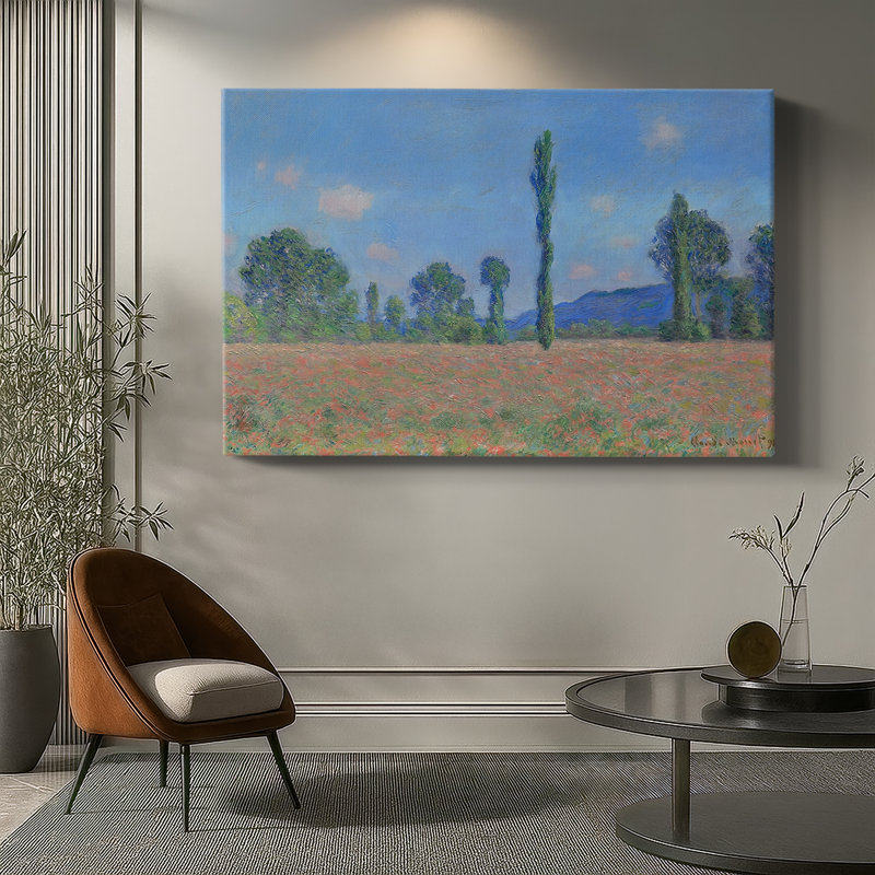 Poppy Field, Giverny-Claude Monet-Gallery Wrapped Canvas-1891, 40x60