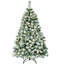 Arbre de Noël floqué avec lumières