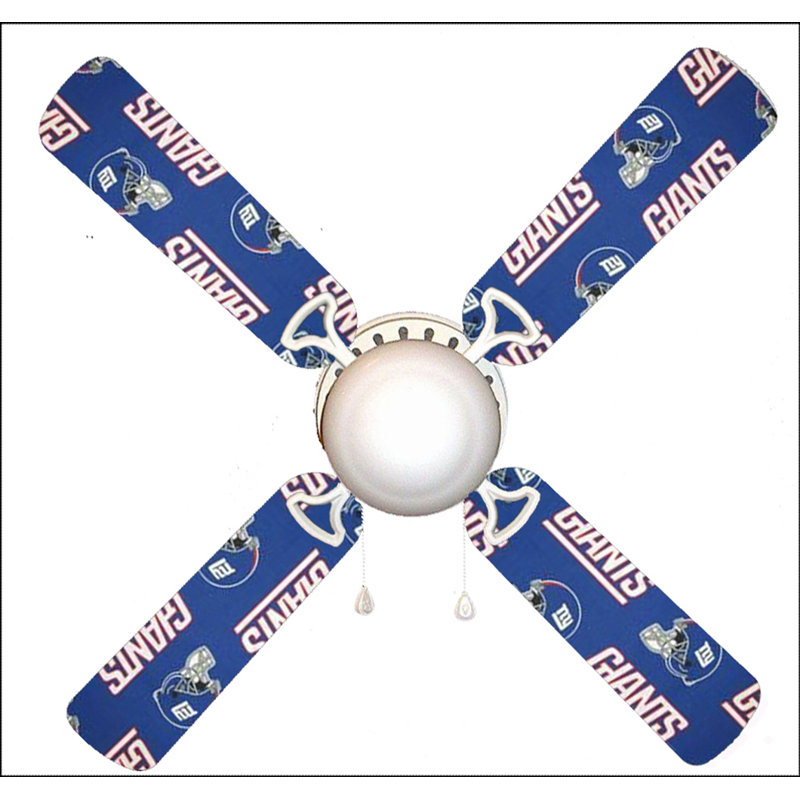 52'' Ceiling Fan with Light Kit, New York Giants