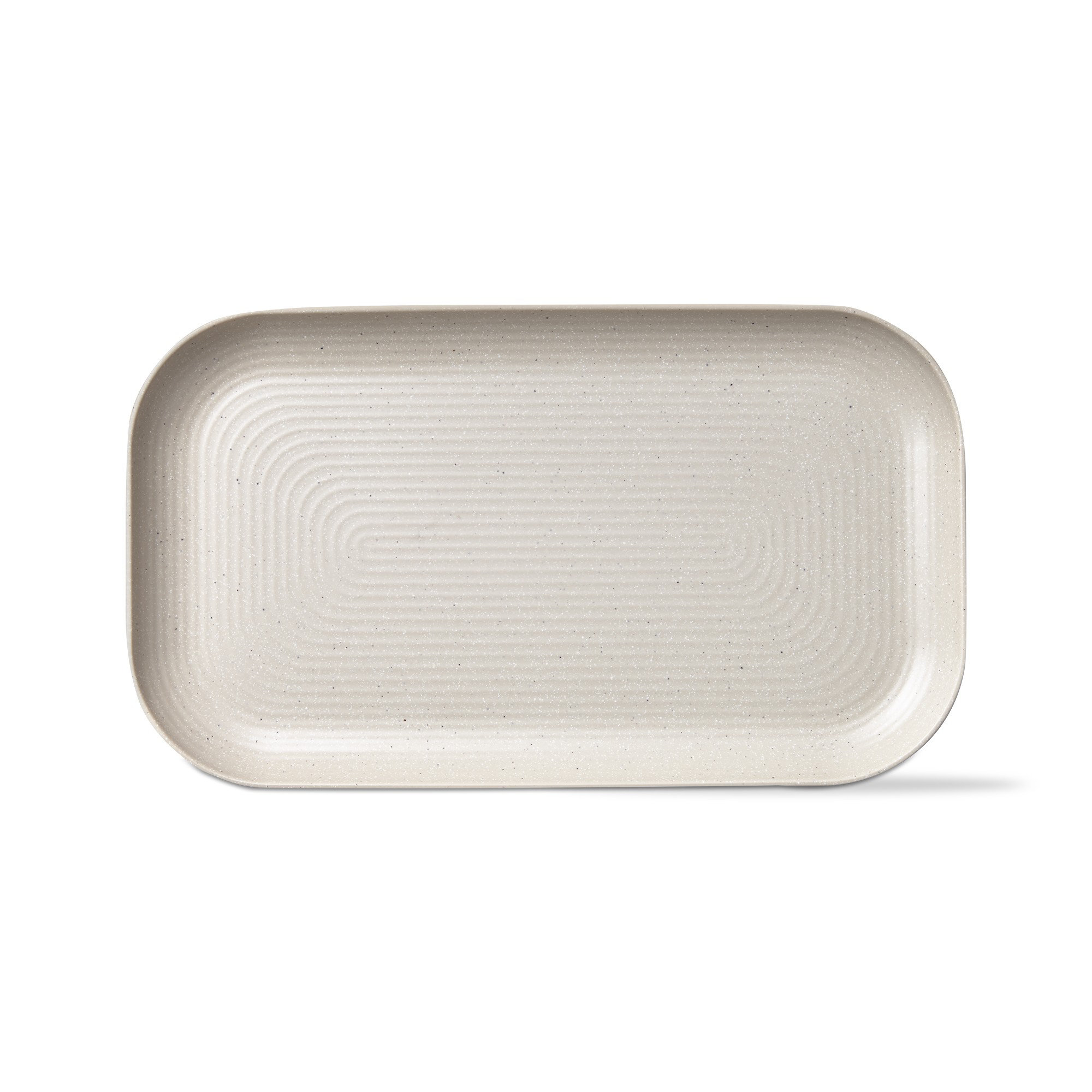 Boothe Melamine Rect Platter Sage, 1.2" H x 10" W x 17" D, Cream
