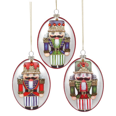 Traditional Nutcracker Ornament - 5 Inches Set Of 12