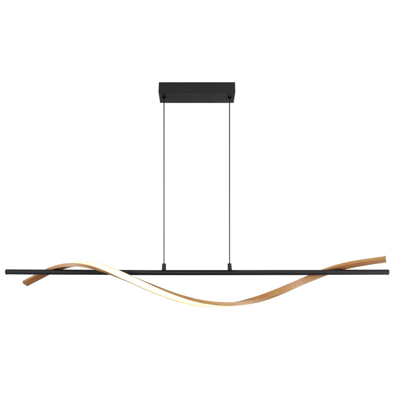1 - Light Matte Black LED Geometric Pendant