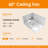 60 Inch Ceiling Fan With Lights 3 Solid Wood Fan Blade Noiseless Reversible Motor Remote Control