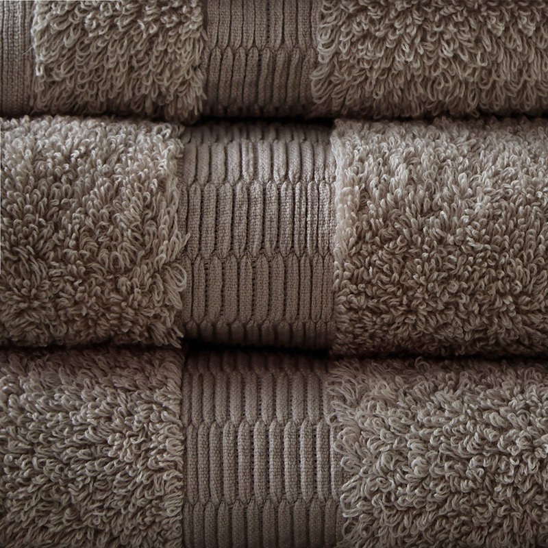 Egyptian Cotton 6 Piece Towel Set, Taupe