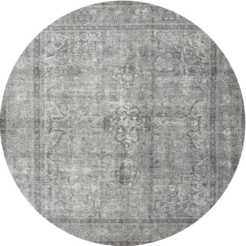 Albeiro Oriental Indoor Rug, Round 6'