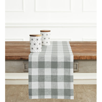 Buffalo Check - 100% Pure Linen Plaid Table Runner