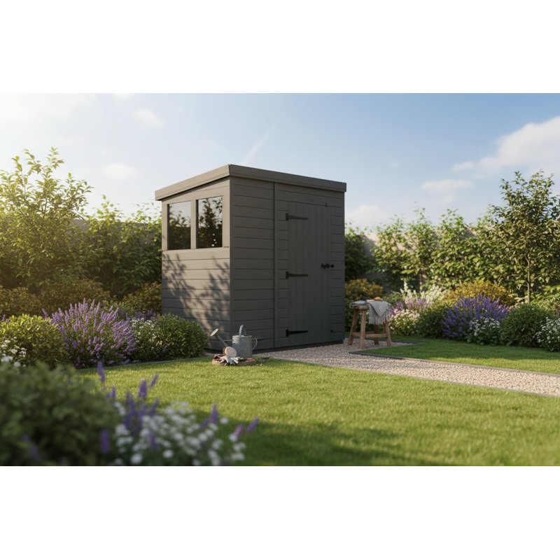 5x4 Pent Composite Shed