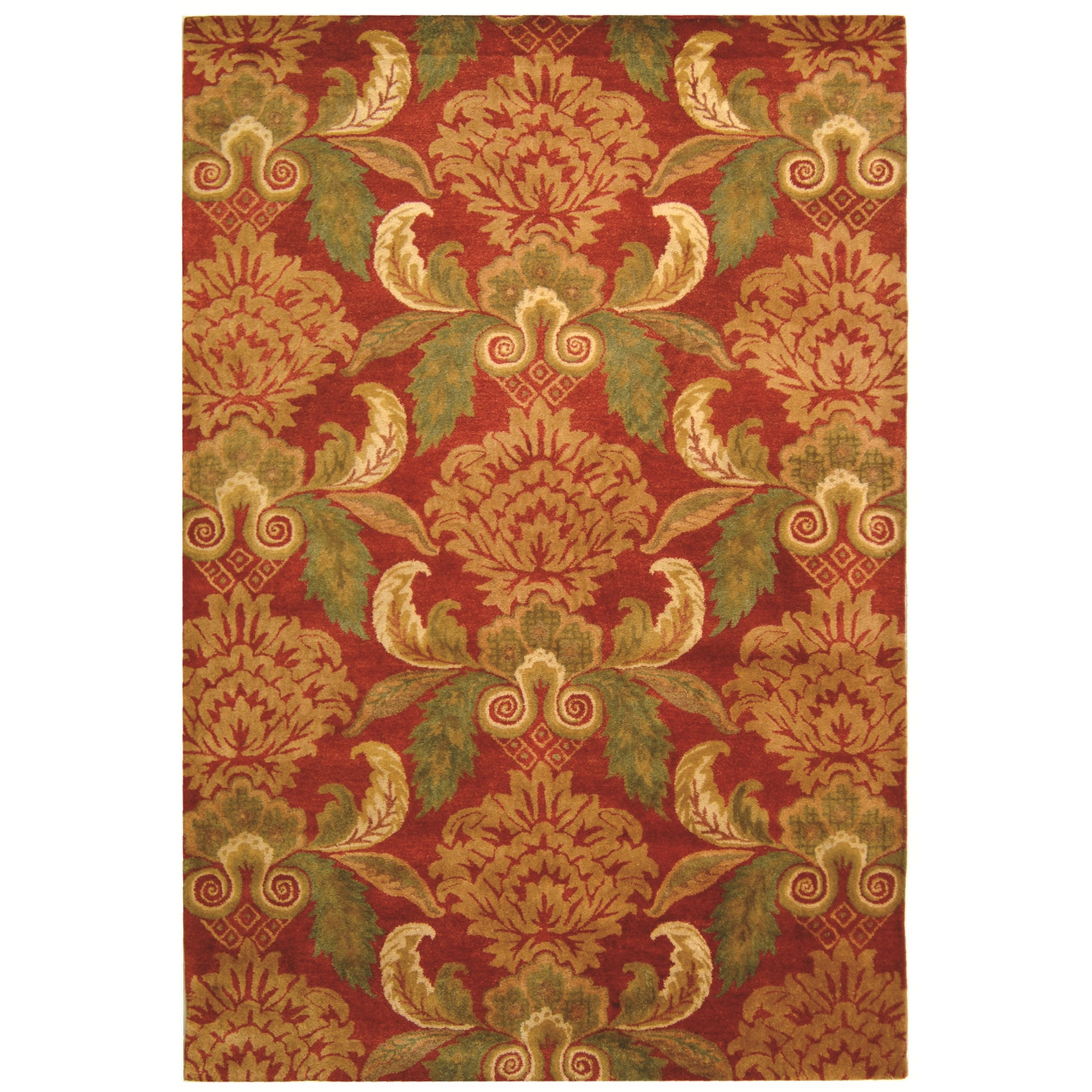 Alcott Hill® Afra Hand Tufted Wool Floral Indoor Rug | Wayfair