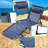 Folding Chaise Lounge Pool Chair Set, Patio Sun Tanning Chair With 4-Position Reclining Back And Breathable Mesh Seat For Outdoor Relaxation