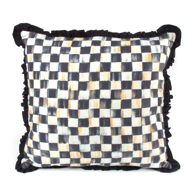 Courtly Check® Ruffled Square Throw Pillow