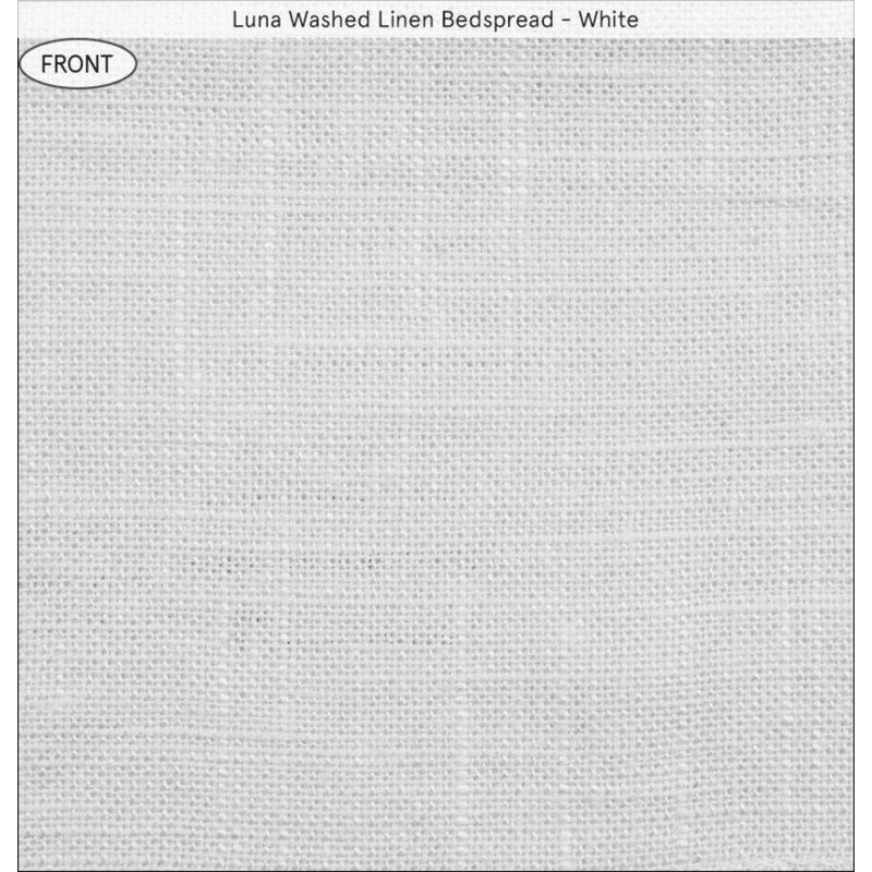 Luna Washed Linen Romantic Classic Chic Casual Modern Rustic Farmhouse Bedspread Set, King Bedspread + 2 King Shams, White