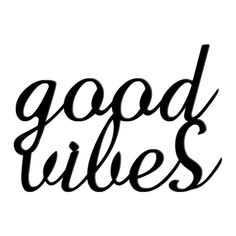Enseigne monogramme personnalisée Good Vibes, Oui