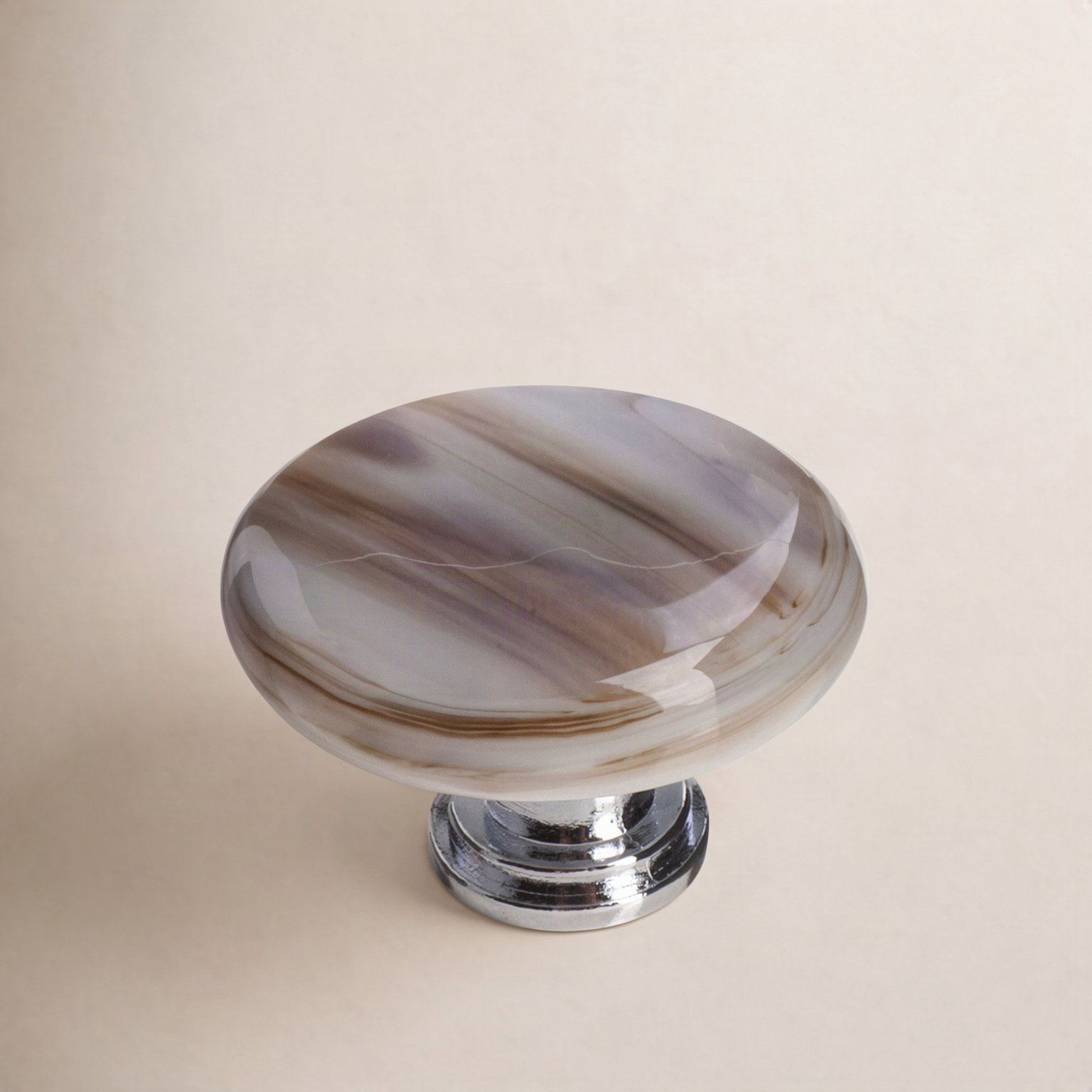 Cirrus Mushroom Cabinet Knob, Polished Chrome