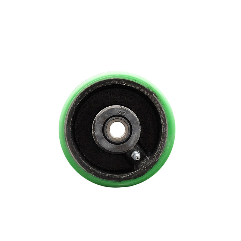 Green Poly on Cast Iron Wheel
