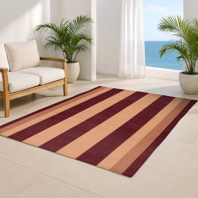 Checkered Red Indoor and Outdoor Area Rug