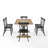 Heymann Trestle Dining Table with Steel Chairs-55036184