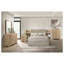 Commode Merritt en chêne clair à 6 tiroirs avec miroir assorti, ensemble de rangement pour chambre à coucher en bois d'ingénierie avec glissières métalliques