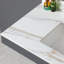 Comptoir de meuble-lavabo en marbre blanc 43 po - Lavabo central rectangulaire, dosseret 4 po, trou de robinet pré-percé, compatible avec les armoires l 42 po x P 21 po