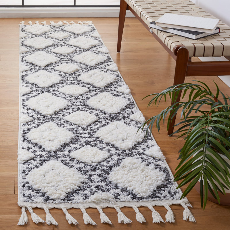 Tapis à poils longs Kampsville, Tapis de couloir 2 pi 3 po x 8 pi