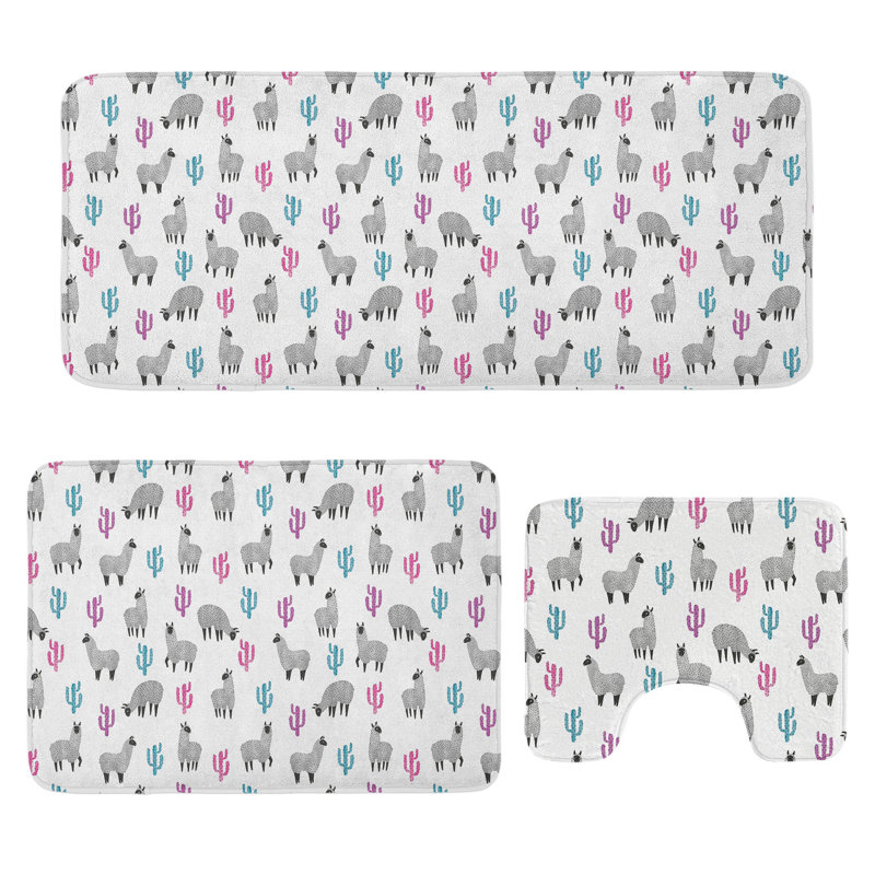  Ensemble de tapis de salle de bain 3 pièces Exotic