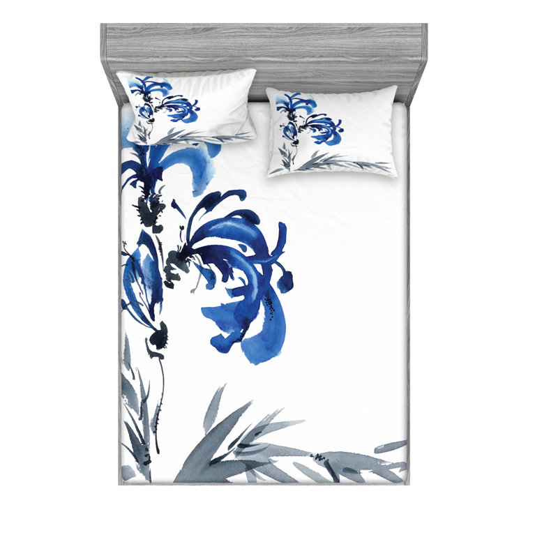 Microfiber Floral Sheet Set, Full