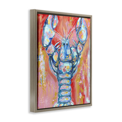  Art mural abstrait en toile de homard par Estelle Grengs