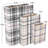 Storage Book Geometric Box With Plaid Inspired Pattern And Paper Detailed Edges