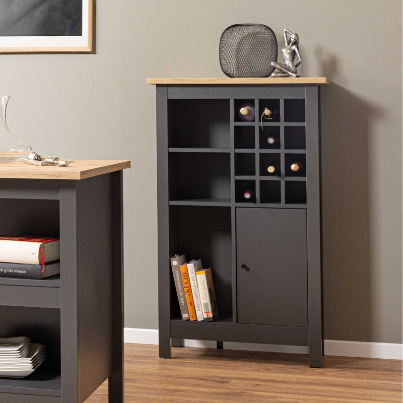 Adaliz Wine Cabinet, Grey