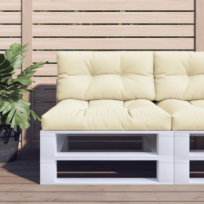  Pallet Cushion Cream 100% Polyester 27.6 X 27.6 X 4.7 In