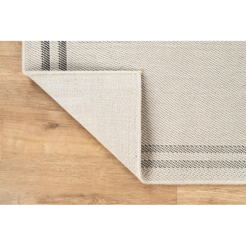 Indoor Outdoor Area Rug, Rectangle 8' x 10', Ivory