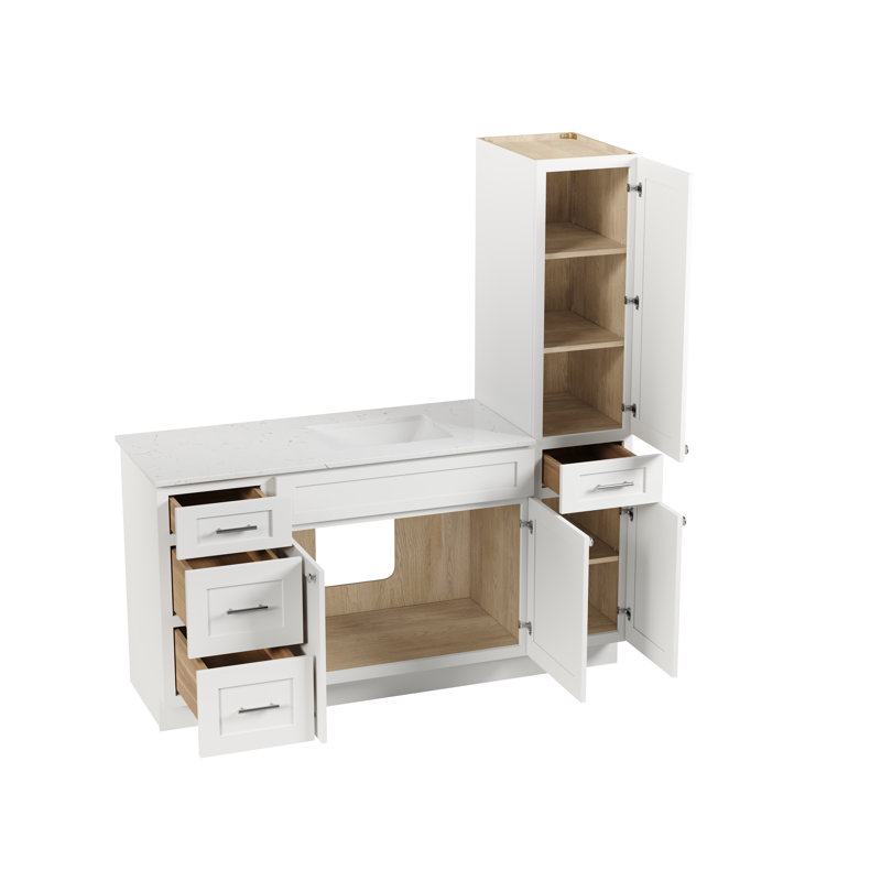 Ensemble de meuble-lavabo simple 66 po Disar, Blanc