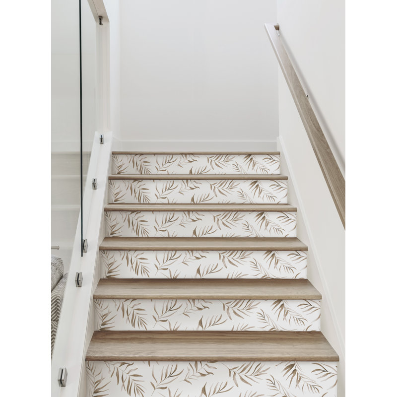 Adhésif décoratif escalier de palmier Breezy, Brun, H 6 po x l 48 po