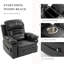 Fauteuil inclinable électrique triple motorisé pour personnes âgées, fauteuil inclinable à plat avec appui-tête réglable, massage par vibration et chaleur lombaire, rangement à bras rabattable, porte-gobelets