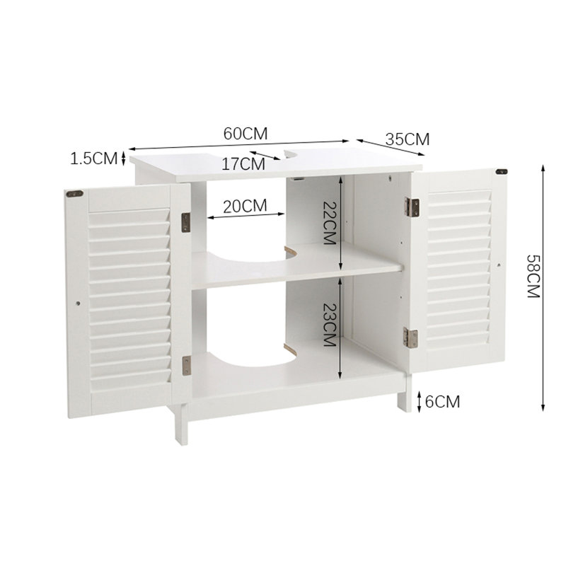 Parthenon Freestanding Bathroom Storage Cabinet